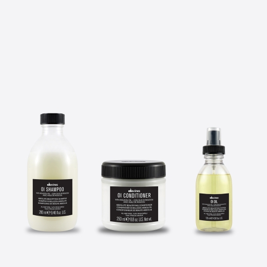 OI Shampoo, shampoo delicado, óleo de roucou, Linha OI, Davines, OI Condicionador, Linha OI, Davines OI condicionador, oi conditioner, OI Oil, óleo finalizante, pontas secas, brilho