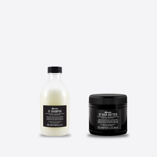 OI Davines, Kit OI Davines, OI Shampoo, OI Hair Butter, cabelo brilhante, cabelo suave, cabelo nutrido, nutrição capilar, cuidados capilares, rotina capilar, produtos OI, máscara para cabelo, manteiga para cabelo, tratamento nutritivo cabelo, produtos Dav