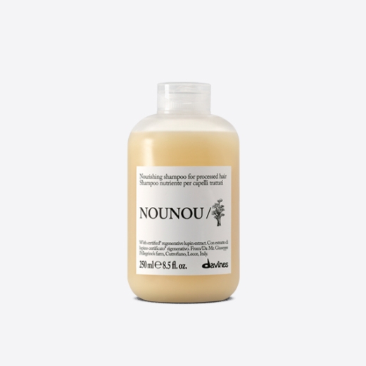 Nounou Shampoo, nounou, cabelo descolorado, descolorado, cabelo tratado, cabelo seco, seco, tratado, permanente, alisamento, nutrição, cabelo danificado