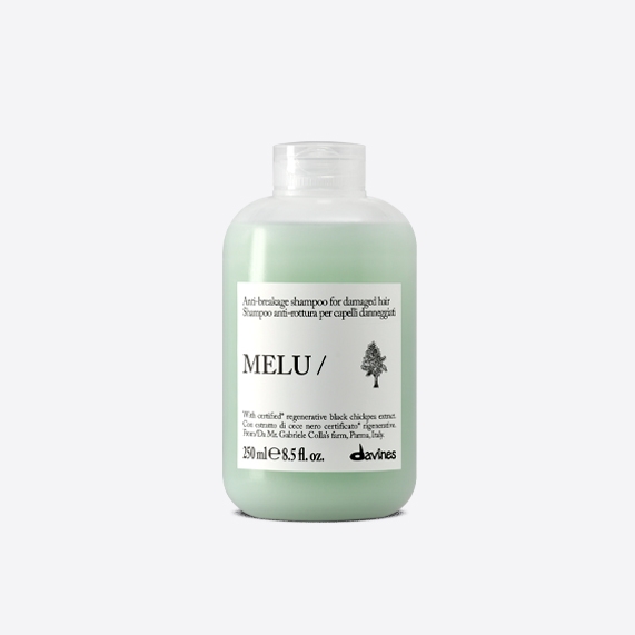 Melu Shampoo, antiquebra, cabelo longo, cabelo comprido, cabelo danificado, Davines melu, melu essential haircare