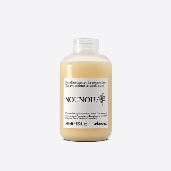 Nounou Shampoo, nounou, cabelo descolorado, descolorado, cabelo tratado, cabelo seco, seco, tratado, permanente, alisamento, nutrição, cabelo danificado